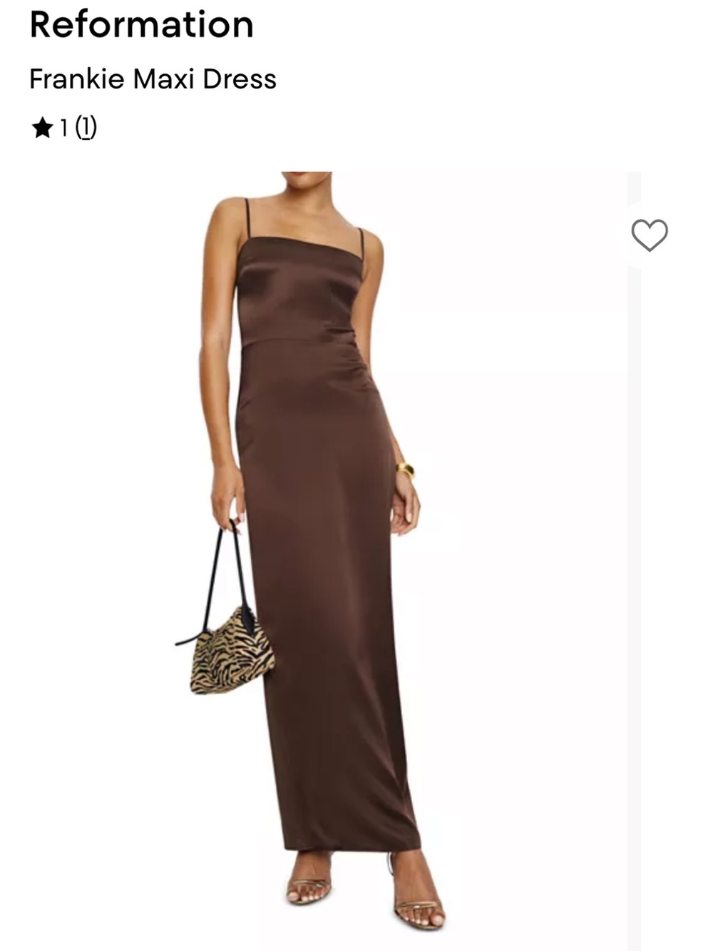 Reformation Frankie Maxi Dress in Brown